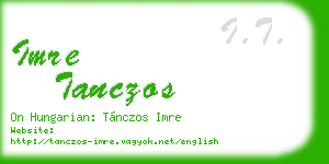 imre tanczos business card