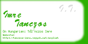 imre tanczos business card